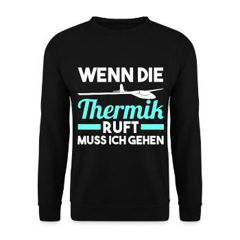 Segelflieger Fliegen Segelfliegen - Unisex Pullover - Schwarz - Vorne - Alina (178cm) & Michal (187cm)