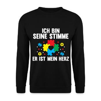 Autismus Autist Autisten - Unisex Pullover - Schwarz - Vorne - Alina (178cm) & Michal (187cm)