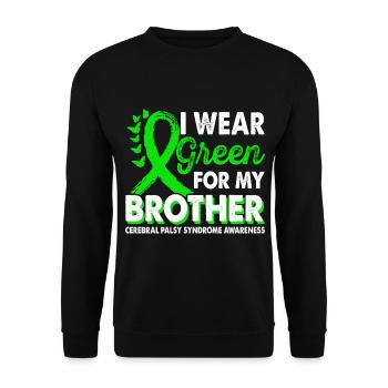 Wear green for awareness of the - Unisex Sweatshirt - black - Front - Alina (178cm) & Michal (187cm)