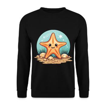 Jardin d’enfants étoiles de mer vacances d’été mer - Sweat-shirt Unisexe - noir - Devant - Alina (178cm) & Michal (187cm)