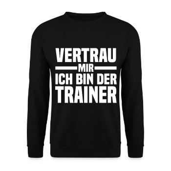Sportmannschaft Trainer - Unisex Pullover - Schwarz - Vorne - Alina (178cm) & Michal (187cm)
