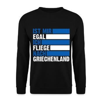 Griechen Grieche Griechenland - Unisex Pullover - Schwarz - Vorne - Alina (178cm) & Michal (187cm)