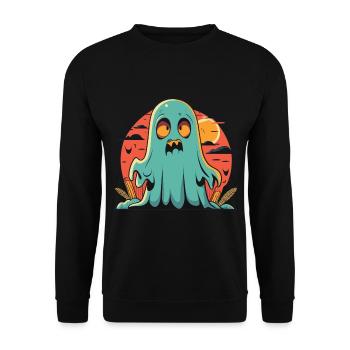 Halloween Ghost - Le cadeau effrayant parfait - Sweat-shirt Unisexe - noir - Devant - Alina (178cm) & Michal (187cm)
