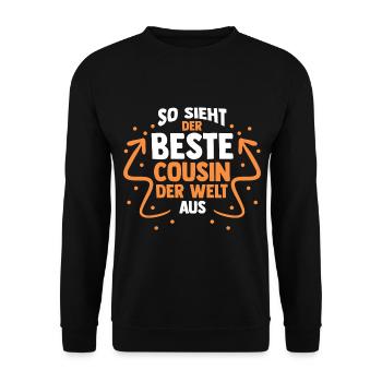 Cousins Cousin - Unisex Pullover - Schwarz - Vorne - Alina (178cm) & Michal (187cm)