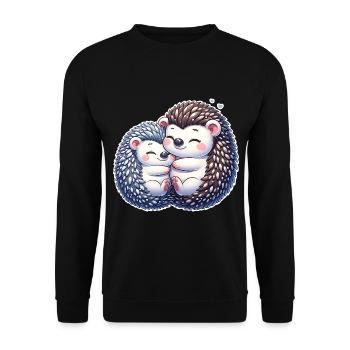 Hérisson - Sweat-shirt Unisexe - noir - Devant - Alina (178cm) & Michal (187cm)
