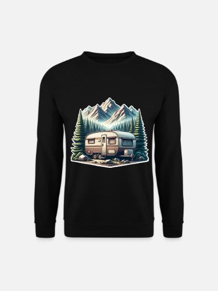 Camping Caravan - Unisex Sweatshirt - black