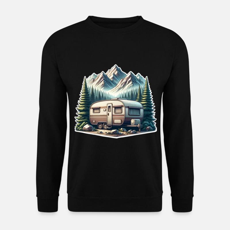 Camping Caravan - Unisex Sweatshirt - black