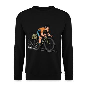 Cyclist Road Bike Bicycle Road Cyclist Bike - Unisex Sweatshirt - black - Front - Alina (178cm) & Michal (187cm)