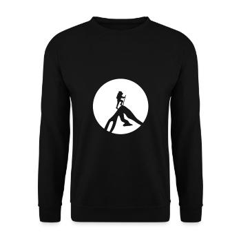 Hiking mountains nature mountains - Unisex Sweatshirt - black - Front - Alina (178cm) & Michal (187cm)