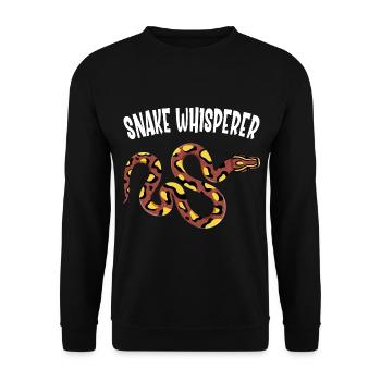 Serpents Chuchotement animal de compagnie Snake Reptile cadeau - Sweat-shirt Unisexe - noir - Devant - Alina (178cm) & Michal (187cm)