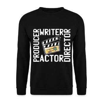 Filmemacher Film Kameramann - Unisex Pullover - Schwarz - Vorne - Alina (178cm) & Michal (187cm)