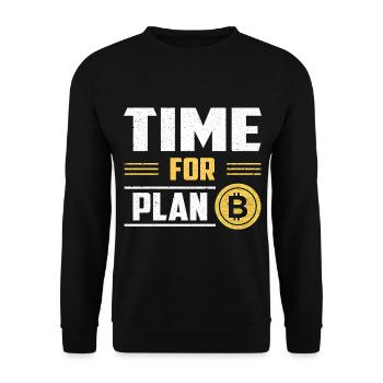 Bitcoin Crypto Blockchain cryptomonnaie BTC - Sweat-shirt Unisexe - noir - Devant - Alina (178cm) & Michal (187cm)