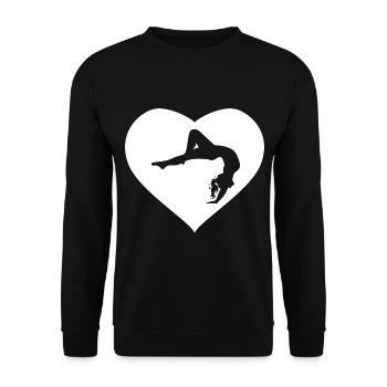 Gymnaste Handstand gymnastique gymnastique gymnastique - Sweat-shirt Unisexe - noir - Devant - Alina (178cm) & Michal (187cm)