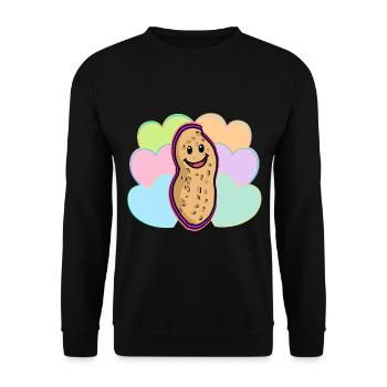 Retro Vintage Peanut Nut 80 Colorful Kids Baby - Sweat-shirt Unisexe - noir - Devant - Alina (178cm) & Michal (187cm)