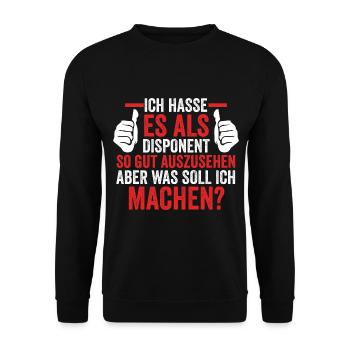 Disponent - Unisex Pullover - Schwarz - Vorne - Alina (178cm) & Michal (187cm)