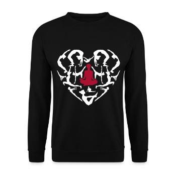 Yoga Lover Meditation Fitness Exercise Meditate - Unisex Sweatshirt - black - Front - Alina (178cm) & Michal (187cm)