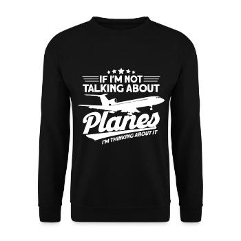 Cadeau d’atterrissage d’avion de pilote d’avion d’avion - Sweat-shirt Unisexe - noir - Devant - Alina (178cm) & Michal (187cm)