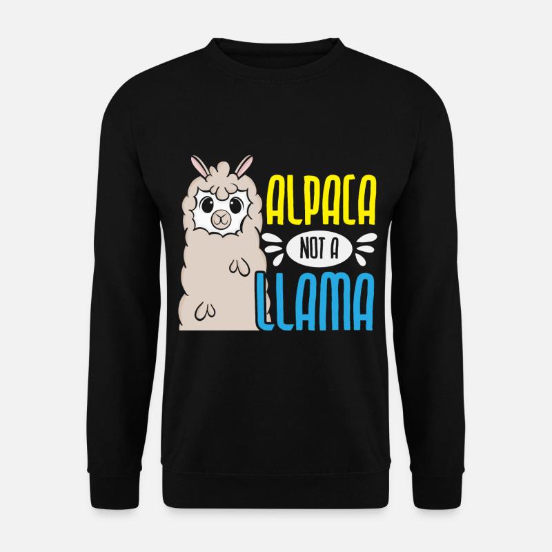 Alpaka Nicht Llama Alpakaflüsterer Bauernhoftier - Unisex Pullover - Schwarz