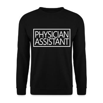 Physician Assistant Proud Physician Assistant Gift - Unisex Sweatshirt - black - Front - Alina (178cm) & Michal (187cm)