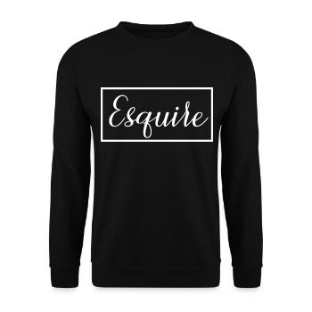 Esquire Graduated Lawyer School Student - Unisex Sweatshirt - black - Front - Alina (178cm) & Michal (187cm)