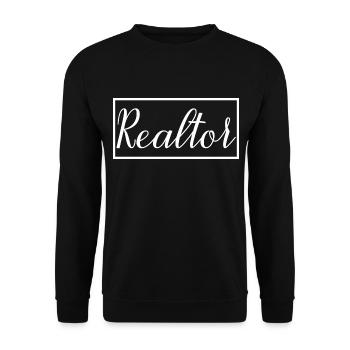 Agent immobilier fier étudiant diplômé en immobilier - Sweat-shirt Unisexe - noir - Devant - Alina (178cm) & Michal (187cm)