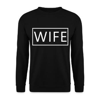 Wife Matching Couple Engagement Wedding Honeymoon - Unisex Sweatshirt - black - Front - Alina (178cm) & Michal (187cm)