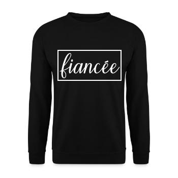 Verlobte passende Verlobung Hochzeit Flitterwochen - Unisex Pullover - Schwarz - Vorne - Alina (178cm) & Michal (187cm)