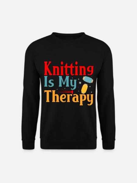 Lustiges Stricken - Unisex Pullover - Schwarz