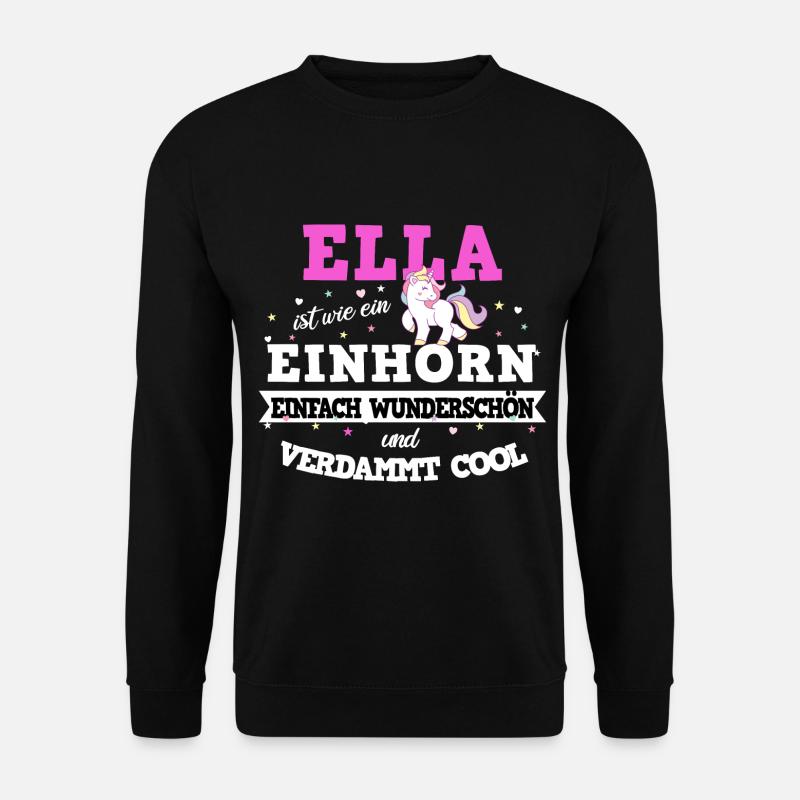 Ella Mädchen Frauen Geschenk - Unisex Pullover - Schwarz