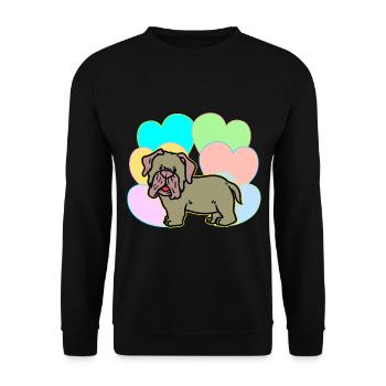 Dog Birthday Hearts Dog Owner Children Dogs - Unisex Sweatshirt - black - Front - Alina (178cm) & Michal (187cm)