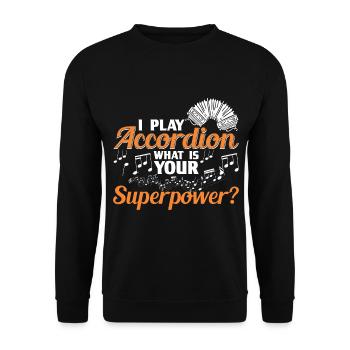 Accordéon Polka Accordéon Squeeze Box - Sweat-shirt Unisexe - noir - Devant - Alina (178cm) & Michal (187cm)
