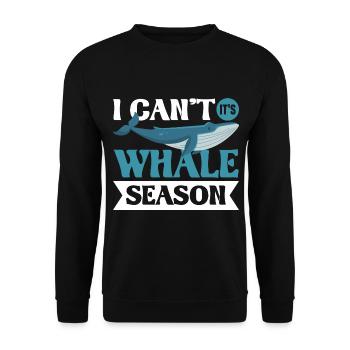 Whale Watching Whale Watching Orca Blue Whale - Unisex Sweatshirt - black - Front - Alina (178cm) & Michal (187cm)