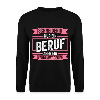 Näher Schneiderin - Unisex Pullover - Schwarz - Vorne - Alina (178cm) & Michal (187cm)