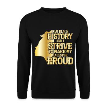 Black History Month Black History - Unisex Sweatshirt - black - Front - Alina (178cm) & Michal (187cm)