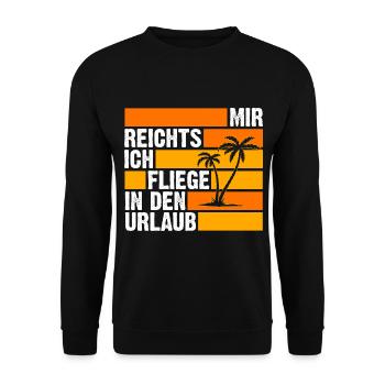 Sommerurlaub Urlauber Urlaub - Unisex Pullover - Schwarz - Vorne - Alina (178cm) & Michal (187cm)