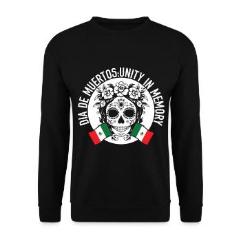 Dia De Muertos Unity in memory - Unisex Sweatshirt - black - Front - Alina (178cm) & Michal (187cm)