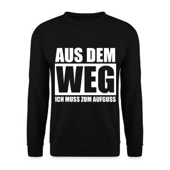 Wellness Saunagänger Saunieren Saunierer Sauna - Unisex Pullover - Schwarz - Vorne - Alina (178cm) & Michal (187cm)