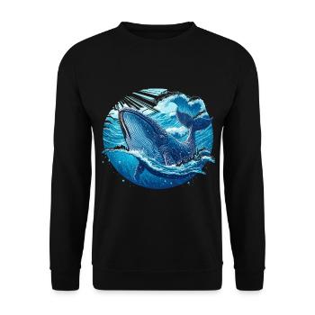 Blauwal - Unisex Pullover - Schwarz - Vorne - Alina (178cm) & Michal (187cm)