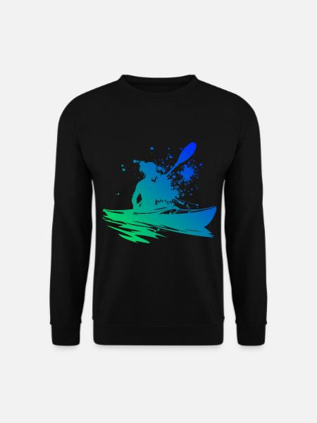 Kajak Kayak Kanu Kajakfahren Damen Herren - Unisex Pullover - Schwarz