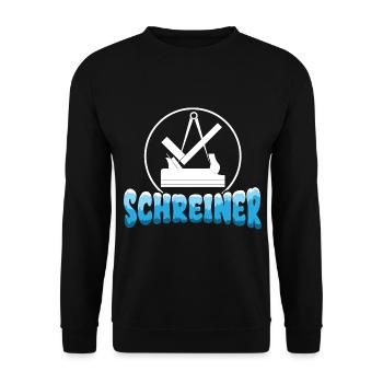 Zunftzeichen Schreiner Geselle - Unisex Pullover - Schwarz - Vorne - Alina (178cm) & Michal (187cm)