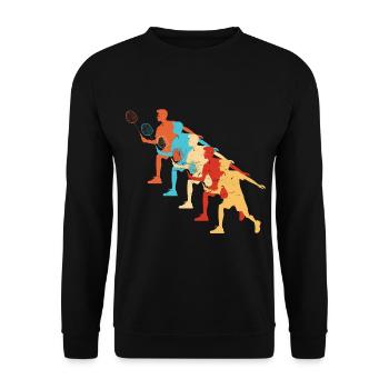 Badminton Badminton Hommes Femmes Joueur de badminton - Sweat-shirt Unisexe - noir - Devant - Alina (178cm) & Michal (187cm)