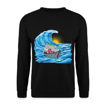 Bunny Bunnies Croisière Bateau Marin Bateaux Marin - Sweat-shirt Unisexe - noir - Devant - Alina (178cm) & Michal (187cm)