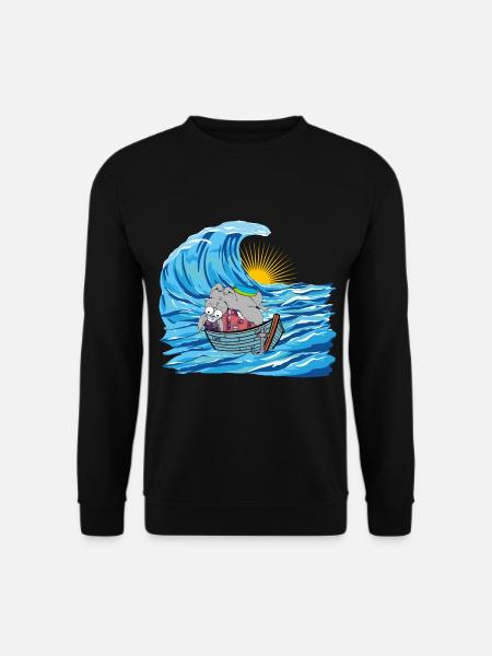 Hase Hasen Kreuzfahrt Seefahrer Boot Boote Matrose - Unisex Pullover - Schwarz