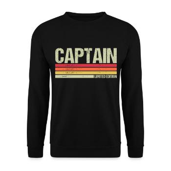 Captain - Unisex Pullover - Schwarz - Vorne - Alina (178cm) & Michal (187cm)