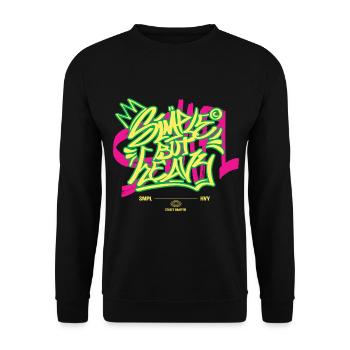 Streetwear Urban Graffiti - Unisex Sweatshirt - black - Front - Alina (178cm) & Michal (187cm)