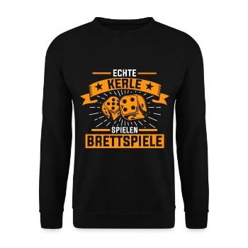 Brettspiele Nerd - Unisex Pullover - Schwarz - Vorne - Alina (178cm) & Michal (187cm)