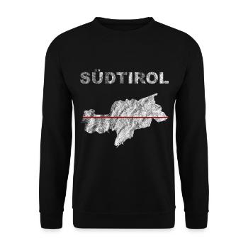 Südtirol Südtiroler Südtirolerin Tirol - Unisex Pullover - Schwarz - Vorne - Alina (178cm) & Michal (187cm)