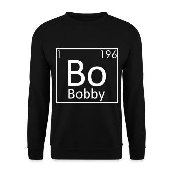 Bobby nom chimie éléments hommes noms - Sweat-shirt Unisexe - noir - Devant - Alina (178cm) & Michal (187cm)