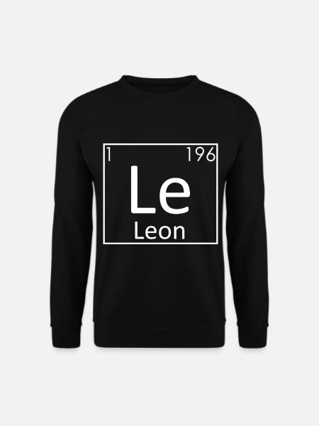 Leon Name Chemie Elemente Männer Namen - Unisex Pullover - Schwarz