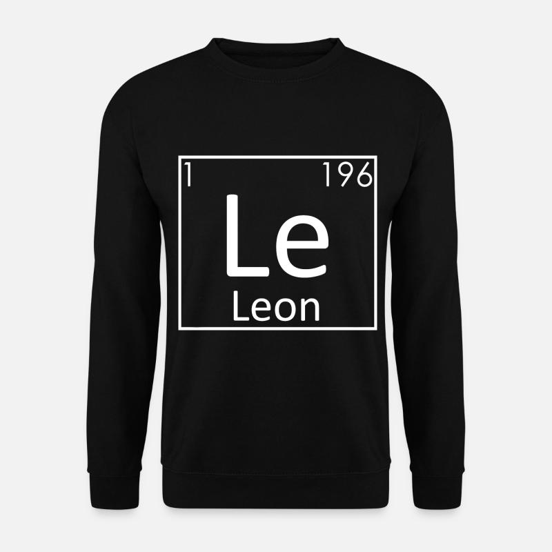 Leon Name Chemie Elemente Männer Namen - Unisex Pullover - Schwarz
